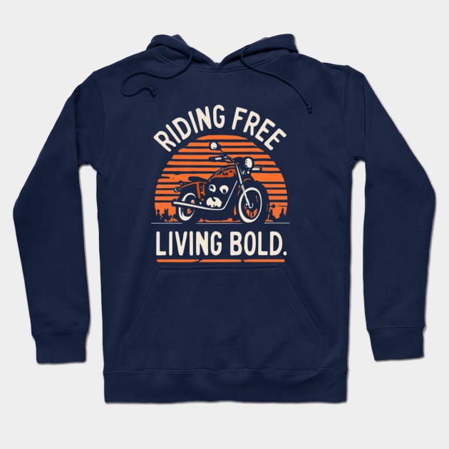 Riding Free Living Bold Hoodie by masksutopia